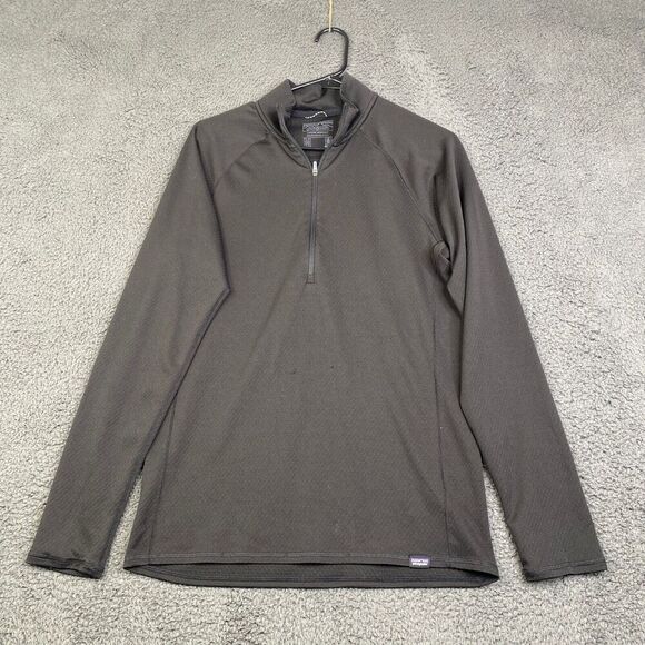 PATAGONIA Capilene Midweight Zip-Neck Baselayer Pullover Black Mens Medium 44447 - Picture 1 of 13